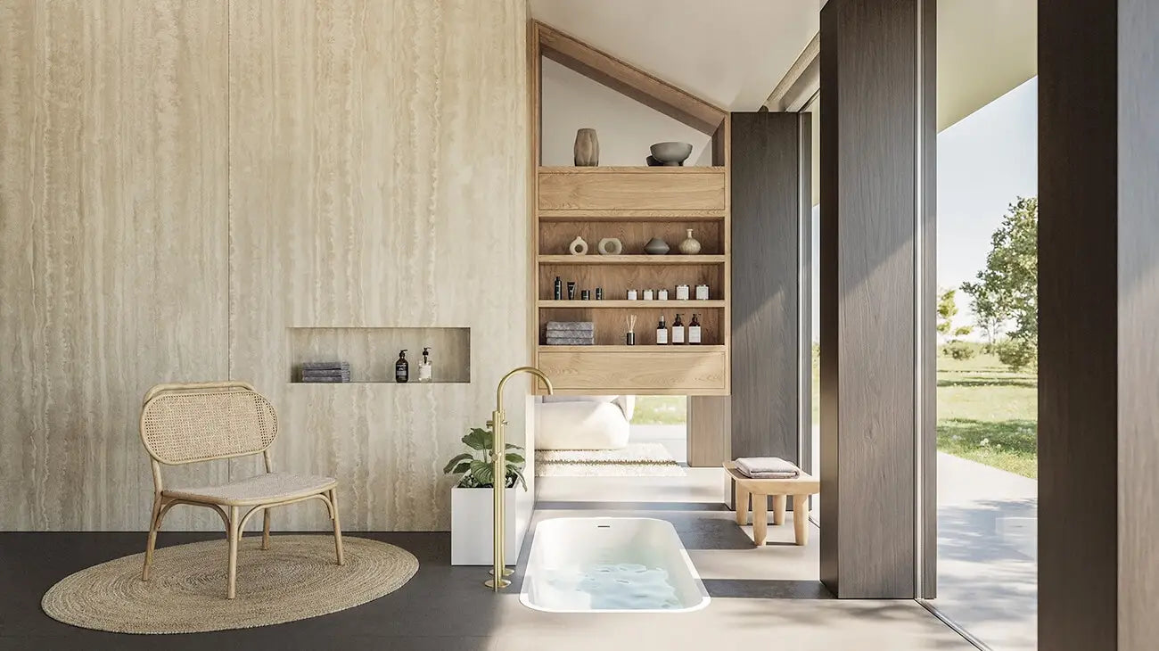 The Timeless Appeal of Travertine: Bringing Coastal Calm & Japandi Serenity Into Your Home