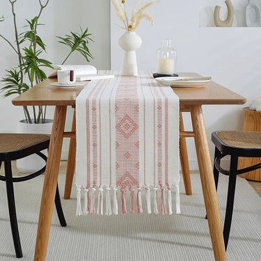 Boho Table Runner with Tassels
