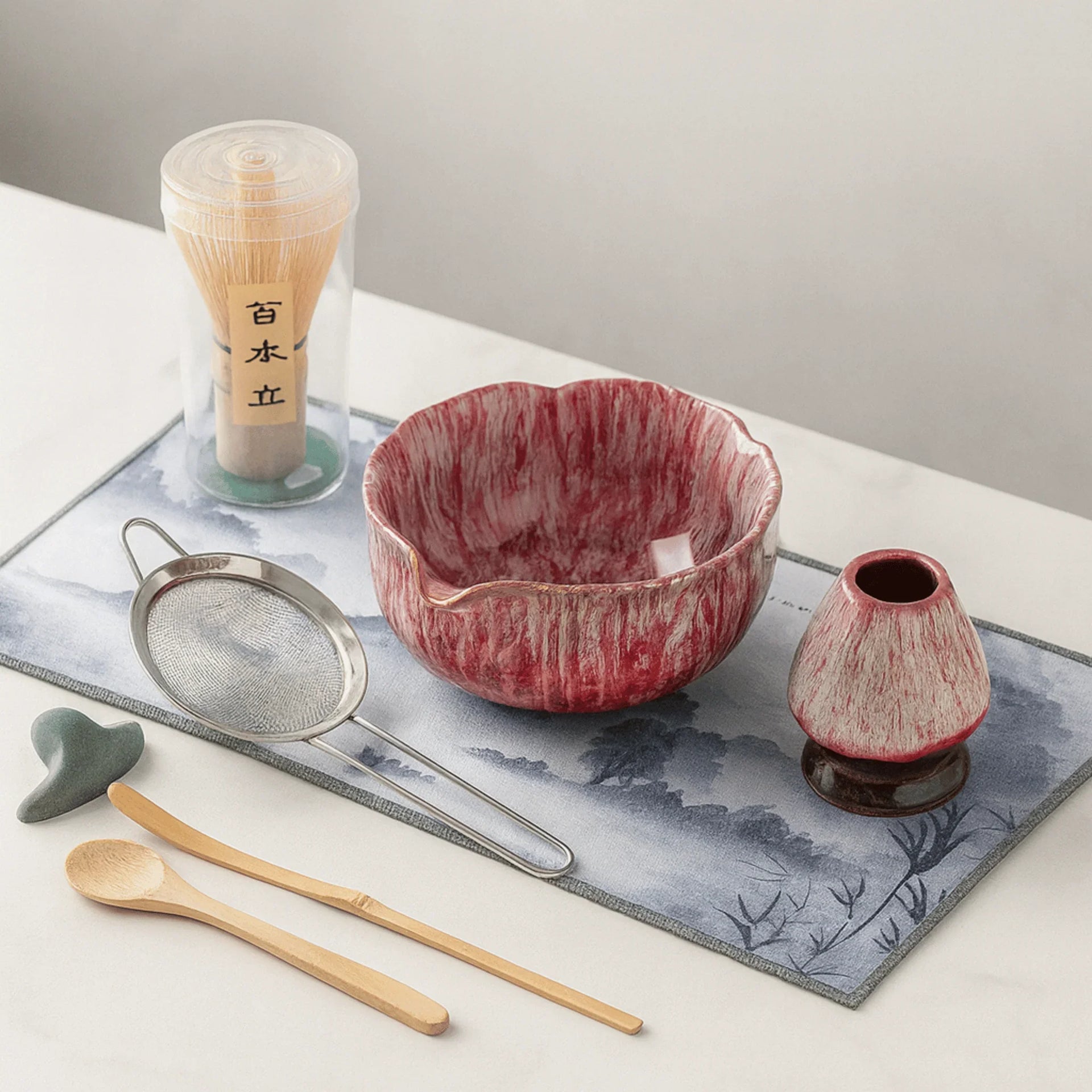 Kiyo Matcha Matcha Set - Glazed Beige / Glazed Blue