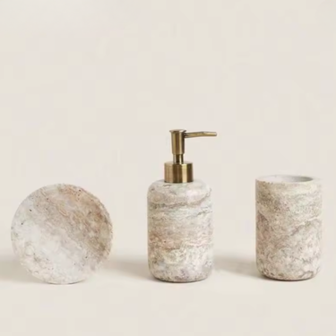 Timo Marble Bathroom Accessories Set