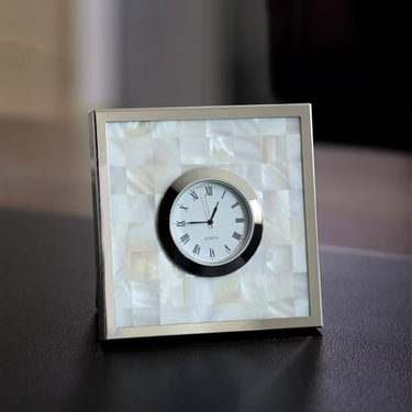 Adelina Shell Photo Frame & Table Clock