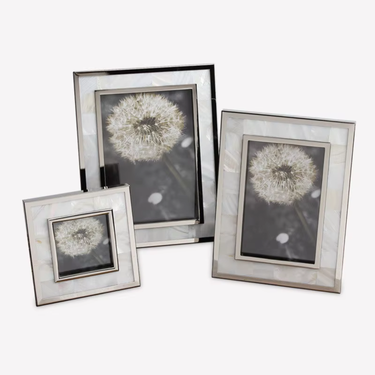 Adelina Shell Photo Frame & Table Clock