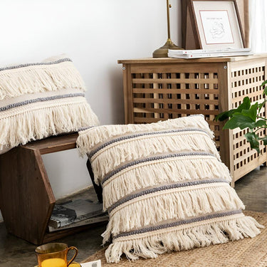 Boho Chic Fringed Cushion Covers