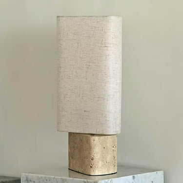 Velia Travertine Table Lamp