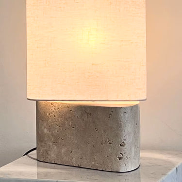 Velia Travertine Table Lamp