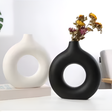 Boho Hollow Ceramic Vase