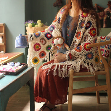 Gypsy Daisy Crochet  Shawl