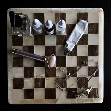 Ines Natural Marble Spliced Tray