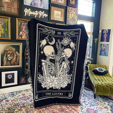 Skull Lover WovenThrow Blanket