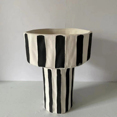 Vero Striped Ceramic Vase