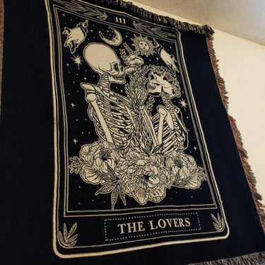 Skull Lover WovenThrow Blanket