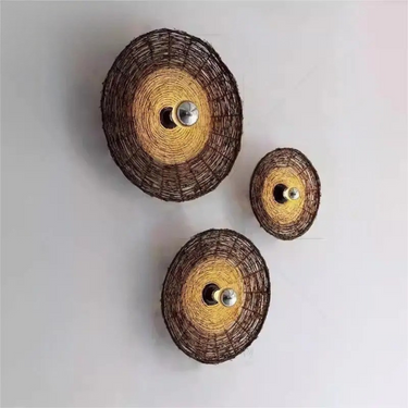 Finley Rattan Wall Lamp