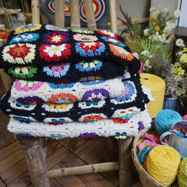 Gypsy Daisy Crochet Throw Blanket