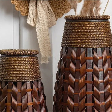 Rosalie Bamboo Woven Floor Vase