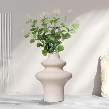 Scandi Beige Ceramic Flower Vase