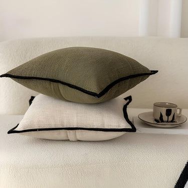 French Retro Black Border Cushion Covers