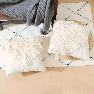 Boho Chic Macramé Cushion Cover