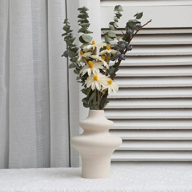 Scandi Beige Ceramic Flower Vase