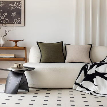 French Retro Black Border Cushion Covers