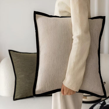 French Retro Black Border Cushion Covers