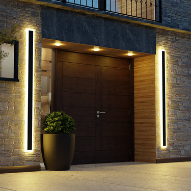 Myerna Linear Metal Outdoor Wall Light