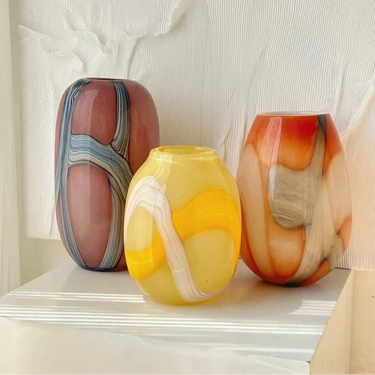 Hamish Striped Glass Vase