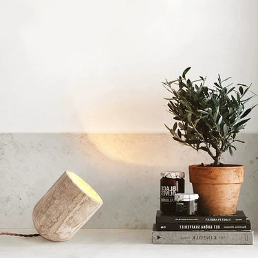 Alessandra Travertine Table Lamp