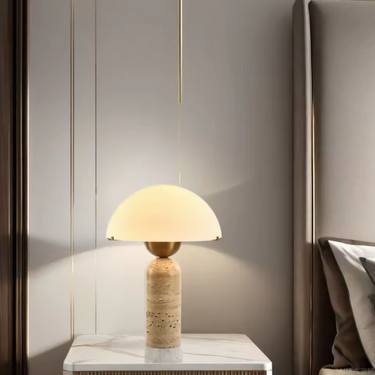 Oda Travertine Table Lamp