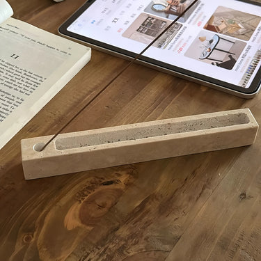 Blanca Travertine Incense Tray