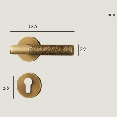 Zira Brass Door Lock Set