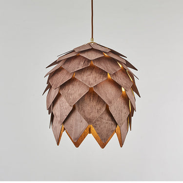 Mia Wood Pine Cone Chandelier