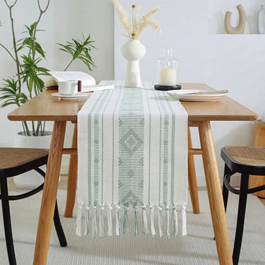 Boho Table Runner with Tassels