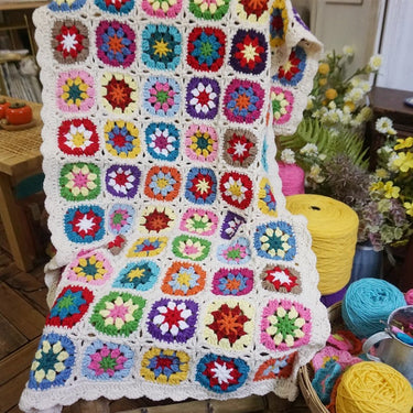 Gypsy Daisy Crochet Throw Blanket