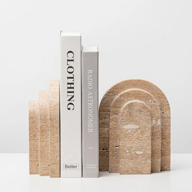 Emil Travertine Bookends
