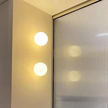 Frosted Glass Wall Lamp - Set of 2 (dia 18cm & 20cm) -OPEN BOX (AU)