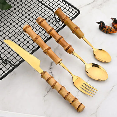 Ubud Bamboo Cutlery Set - 24 Pcs