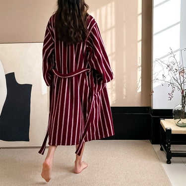 Sleek Stripe Bathrobe Unisex Collection