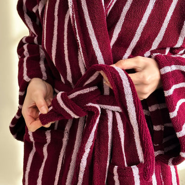 Sleek Stripe Bathrobe Unisex Collection