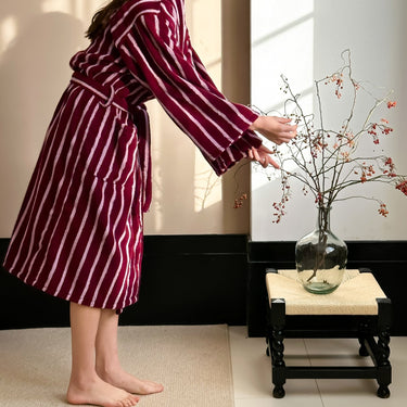 Sleek Stripe Bathrobe Unisex Collection