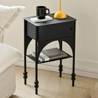 Deven Black Side Table