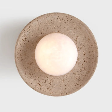 August Travertine Wall Lamp