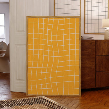 Caia Yellow Geometric Canvas Wall Art