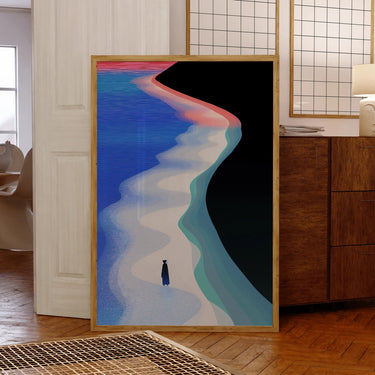 Charlene Blue Abstract Canvas Print