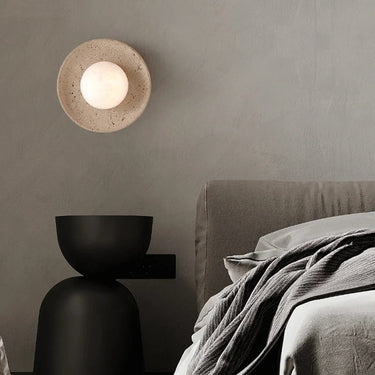 August Travertine Wall Lamp