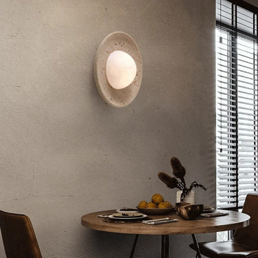 August Travertine Wall Lamp