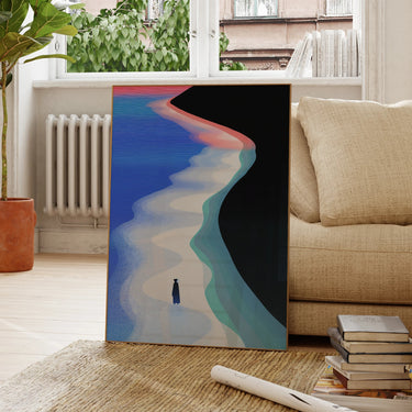 Charlene Blue Abstract Canvas Print