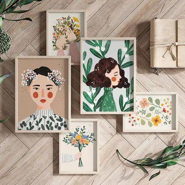 Boho Fashion Girl Canvas Print