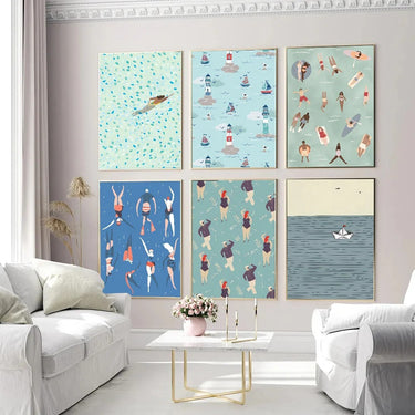 Calia Sea Surf Beach Poster