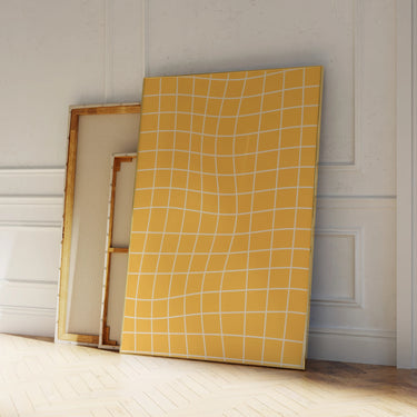 Caia Yellow Geometric Canvas Wall Art