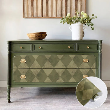 Oriana Green Plaid Wallpaper